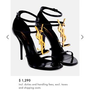 YSL Cassandra 100 leather sandals